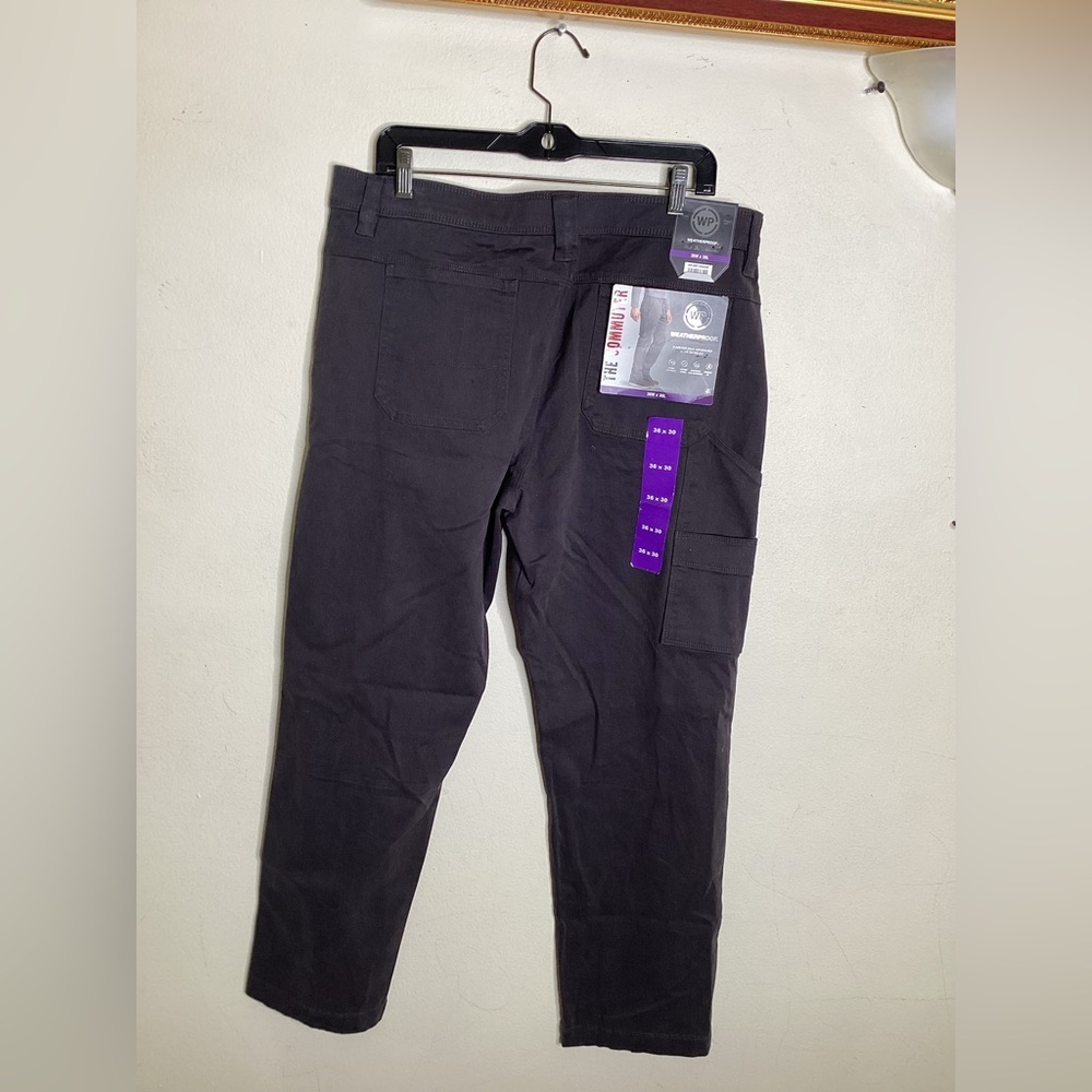 Weatherproof Men's Commuter 7 Pocket Pants Stretch Fabric Straight Fit Grey